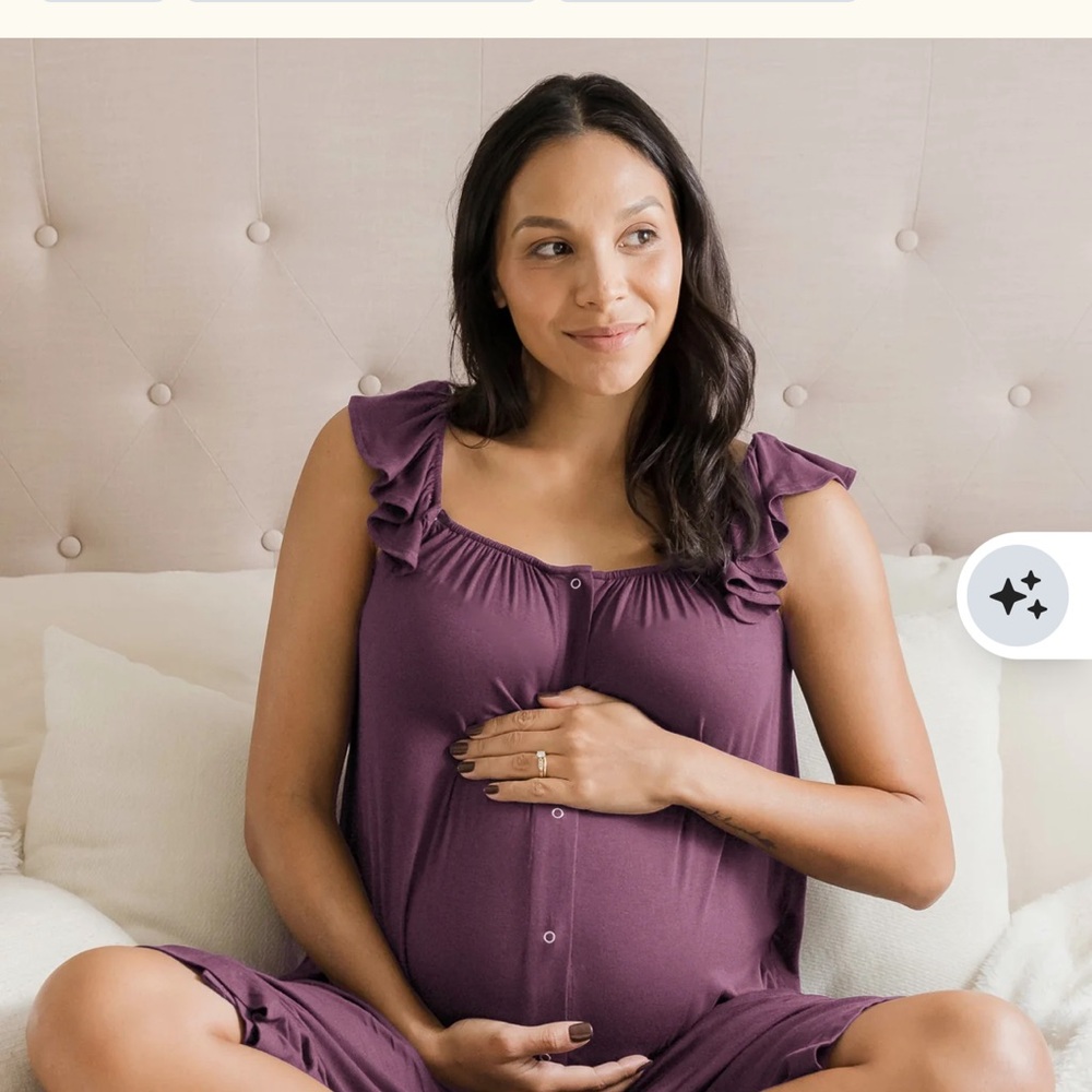 Women's Maternity Nursing Nightgown - Purple Kindred